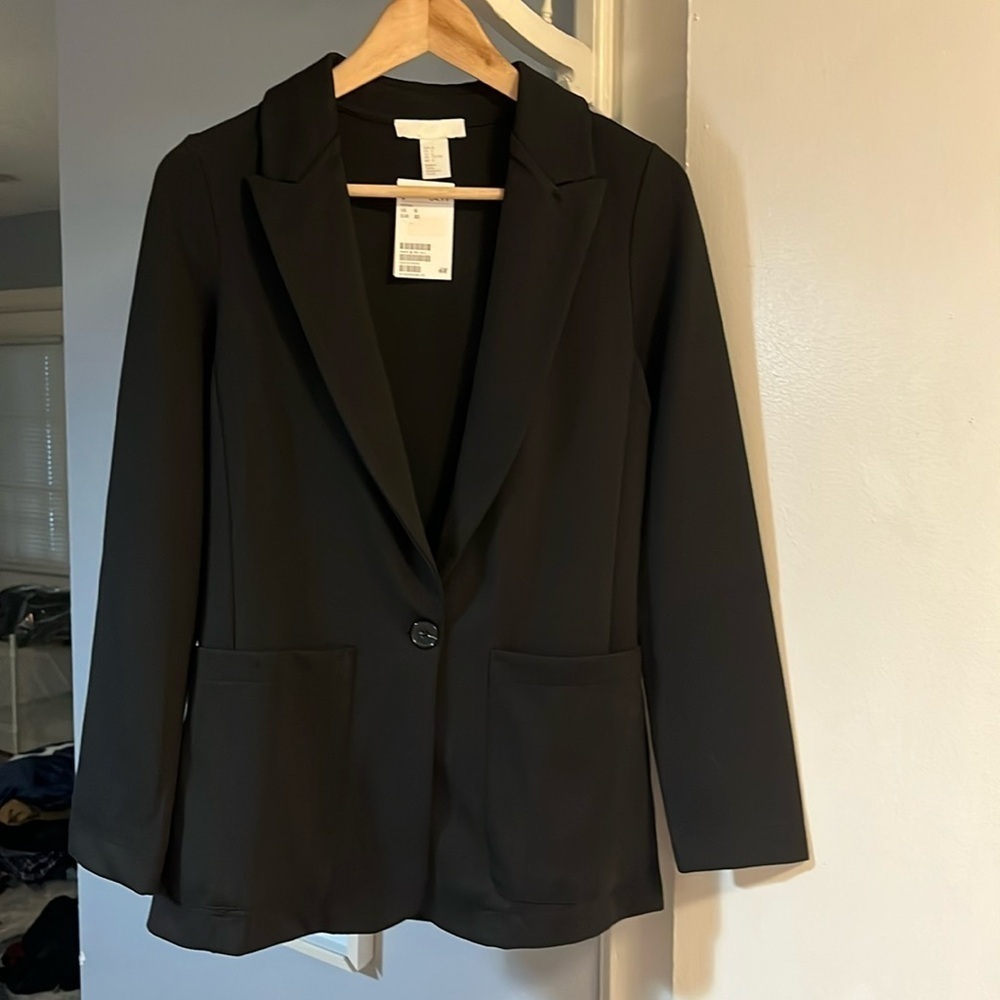 NWT H&M Black Blazer/Jacket With Pockets Size 0